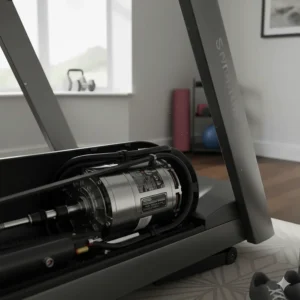 Interior view of a powerful 4.0 CHP high-torque motor found in a premium treadmill over £1500 for long-distance running.