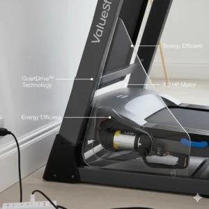 Internal view of a quiet 2.5 HP motor, representing energy efficiency and value for money.