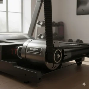 Technical illustration of a powerful 3.5 CHP treadmill motor designed for the endurance and interval training needs of high-mileage runners.