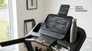 Graphics representing the 32 pre-set training programmes available on the Domyos T900C treadmill console.