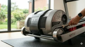 Front view of the NordicTrack Commercial 1750 motor casing, highlighting the powerful motor for intensive home training.