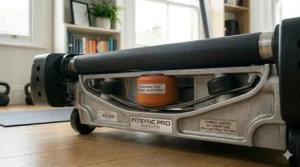 Graphic illustrating treadmill frame durability and maximum user weight limits displayed in kilograms and stones for British consumers.