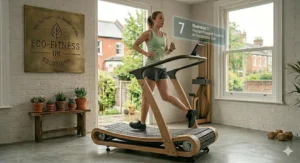 Durable, long-lasting construction of a zero-electricity treadmill, ideal for sustainable living.