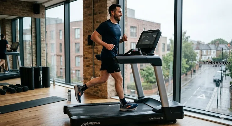 Men’s wide-fit running shoes designed for treadmill training, featuring extra cushioning and breathable mesh. wide fit treadmill running shoes men