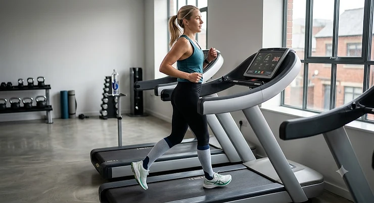 mparison of ankle versus crew socks for treadmill running, showing comfort and blister protection. treadmill socks ankle vs crew