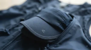 A flexible, packable running cap under £15 folded neatly into a running vest pocket.