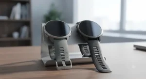 Sleek design and build quality comparison of a Polar and a Garmin running watch.