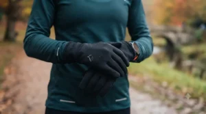 Lightweight and windproof women's running gloves suitable for cold weather training in the UK.