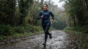 Water-resistant bone conduction headphones for running in typical British rainy weather